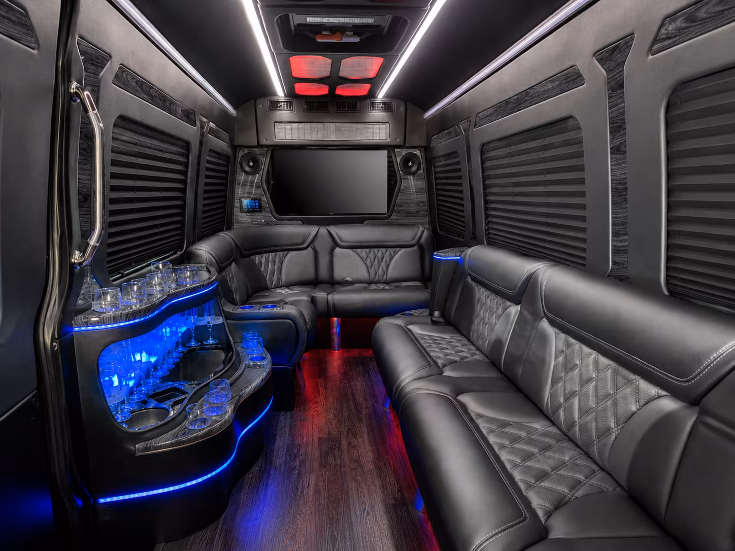 hemet 40 passenger party bus inside